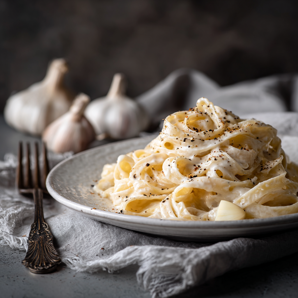 Creamy Alfredo with Roasted Garlic