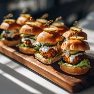 Buffalo Chickpea Sliders with Spicy Kick
