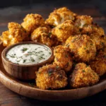 Crispy Cauliflower Bites + Noochy Ranch