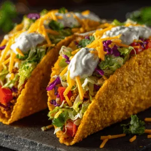 Cheesy Tacos with Zesty Vegan Sour Cream