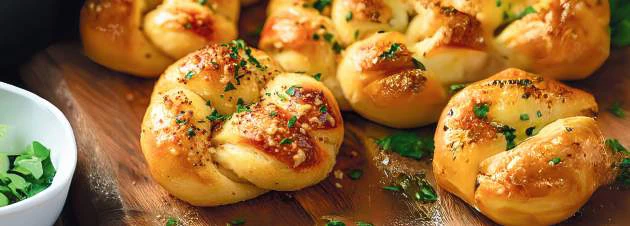 Cheesy Garlic Bread Knots, photographed for The Air Fryer Cookbook