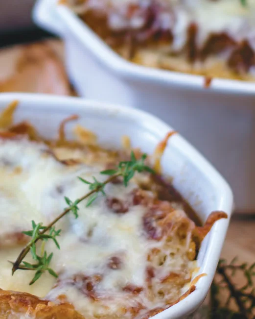 French Onion Soup, photographed for The Comfort Foods Cookbook