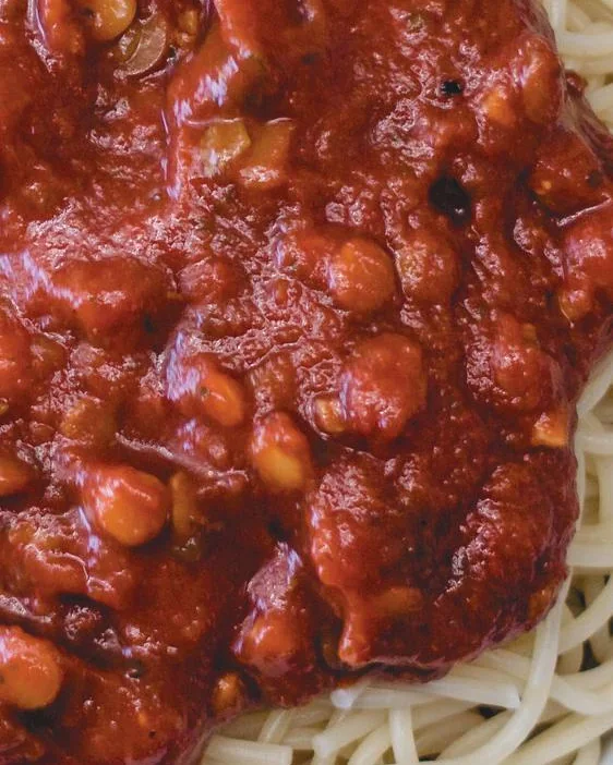 Lentil Bolognese, photographed for the Comfort Foods Cookbook