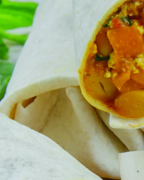 Breakfast Burrito, photographed for the Creamy Cheesy Cookbook
