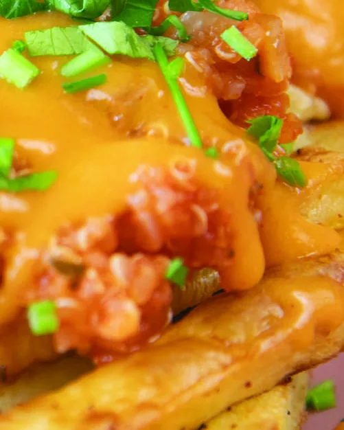 Chilli Cheese Fries, photographed for The Creamy & Cheesy Cookbook
