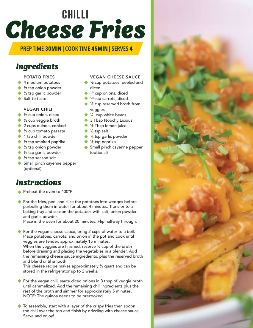 Inside the book: the Chilli Cheese Fries page