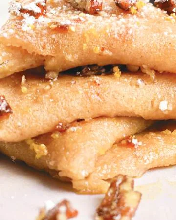 Crepes Suzzette, photographed for the Gloriously Vegan Book of Desserts