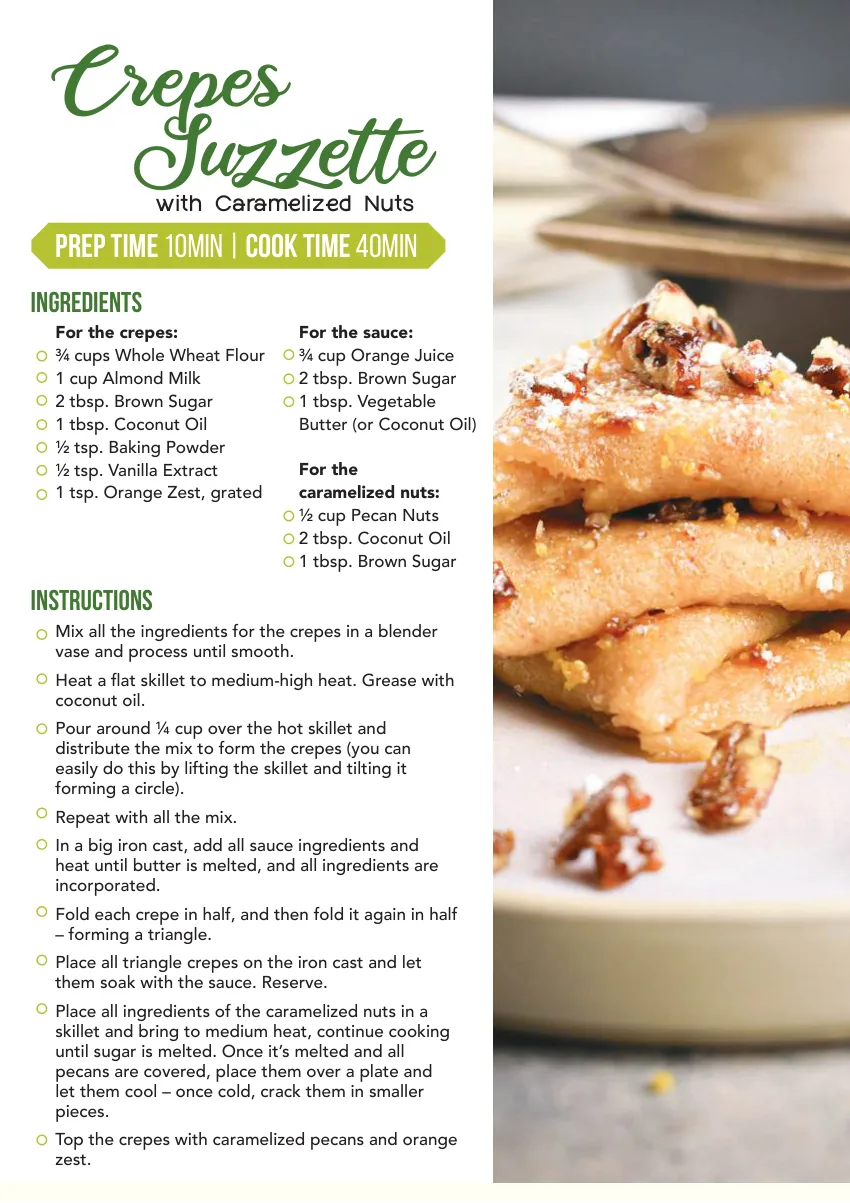 Inside the book: the Crepes Suzzette page