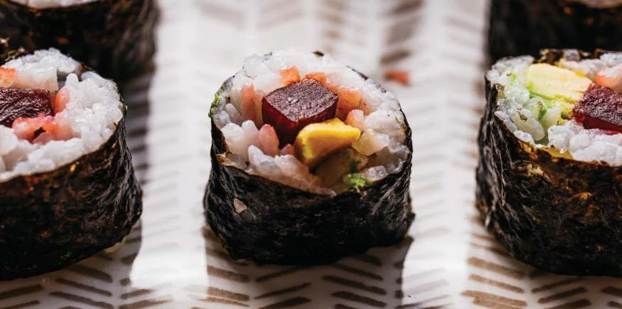 Easy Vegan Sushi Rolls, photographed for The Magic 5 Cookbook