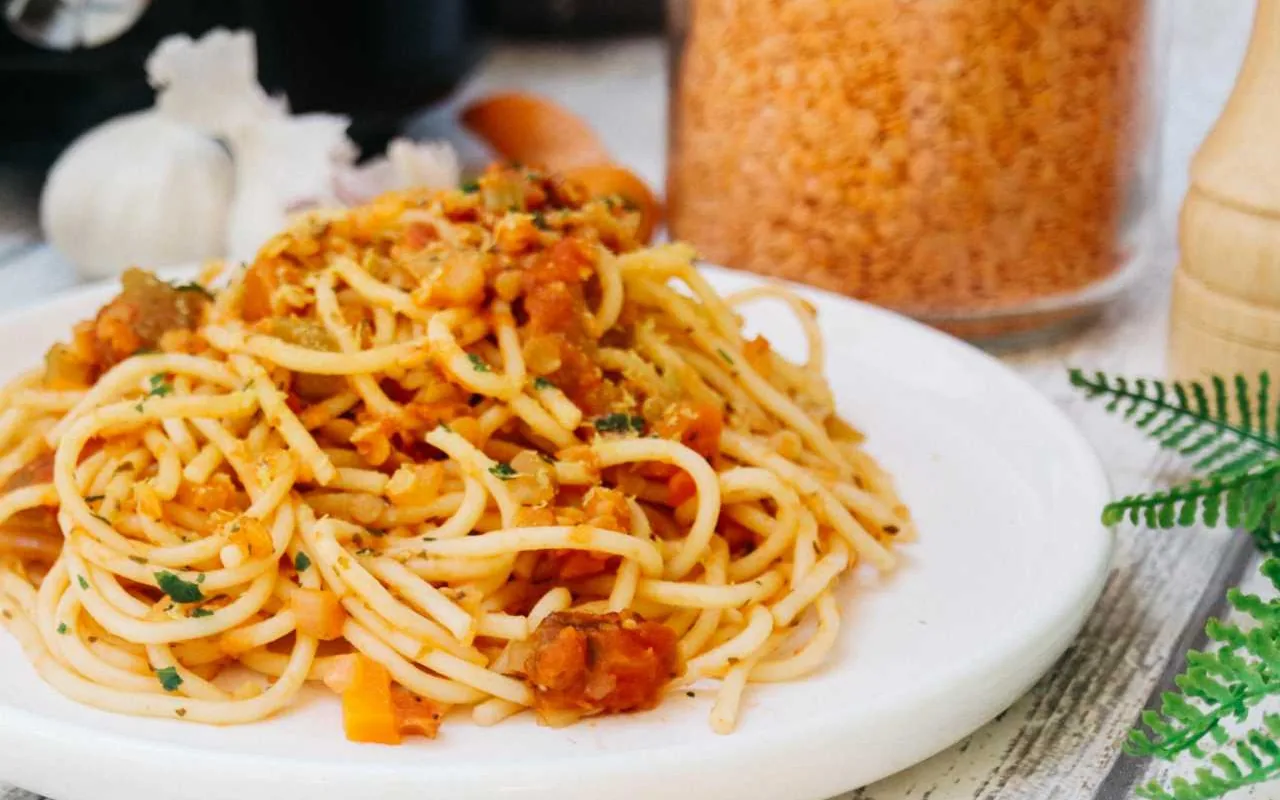 Classic Lentil Bolognese, photographed for The Slow Cooker Cookbook